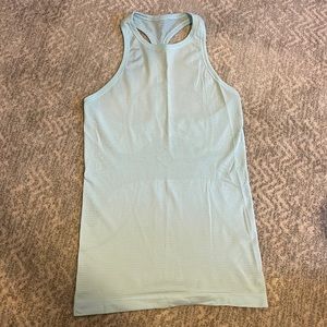 Lululemon high neck blue tank
